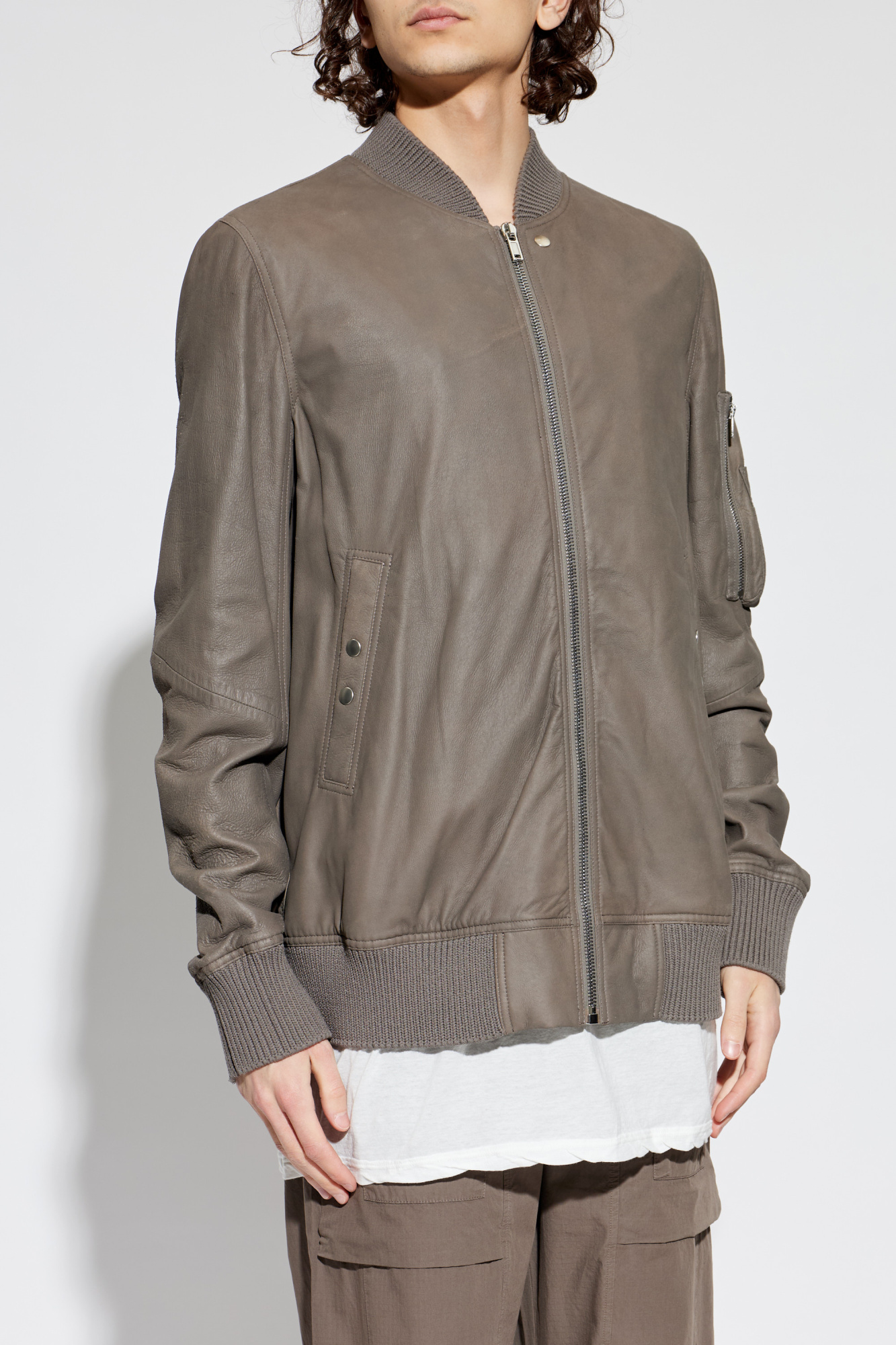 Rick Owens Leather 'Bomber' jacket | Men's | Vitkac